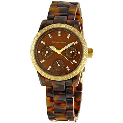 Michael Kors Women's MK5399 Ritz Tortoise Multifunction Watch .